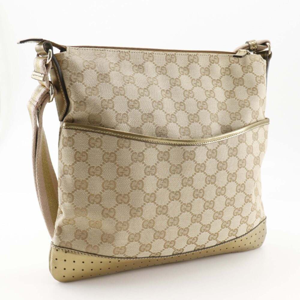 GUCCI Authentic Cream Canvas Shoulder Bag - Picture 3 of 14